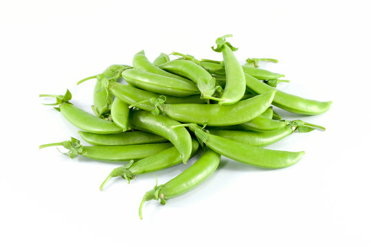 sweet peas on white background