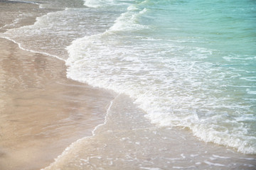 clear sea waves on the beach