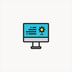 computer icon flat design