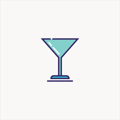cocktail icon flat design