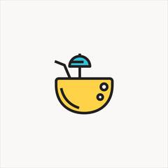 cocktail icon flat design