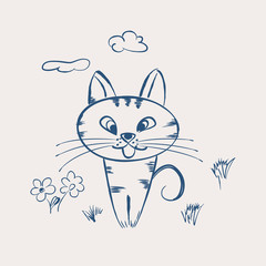 Cute cartoon cat