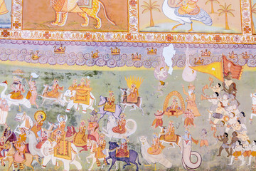 Fresco outside Mehrangarh Fort
