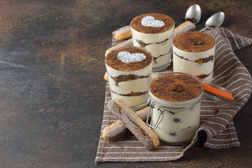 Traditional Italian dessert tiramisu