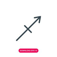 Zodiac sagittarius symbol icon vector