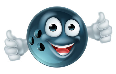 Obraz na płótnie Canvas Cartoon Bowling Ball Character