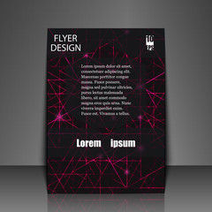 Template flyer with abstract background. Eps10 Vector illustration