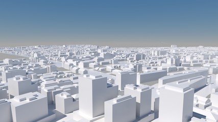 Abstract urban landscape, 3 d render