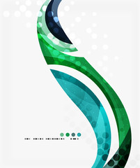 Fototapeta premium Business corporate wave background, flyer, brochure design template