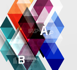 Futuristic triangle tile background with options