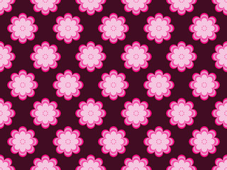 Seamless floral pattern. Flowers with petals of daisies. Vector illustration