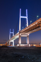 Yokohama Bay Bridge at night - 夜の横浜ベイブリッジ１