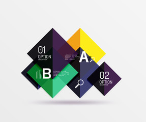 Geometric abstract background with option infographic