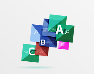 Geometric abstract background with option infographic