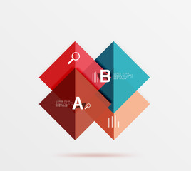 Geometric abstract background with option infographic