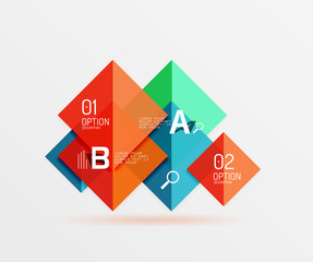 Geometric abstract background with option infographic