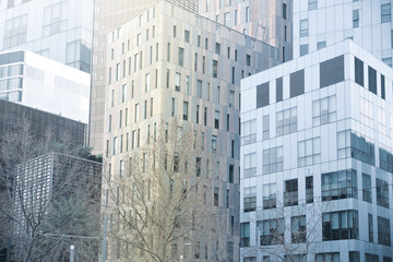 Some buildings in the business quarter of Barcelona.