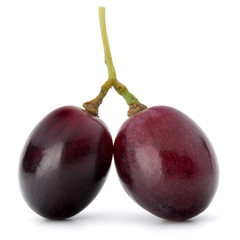 Red grape berry bunch isolated on white background cutout