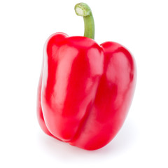one sweet bell pepper isolated on white background cutout