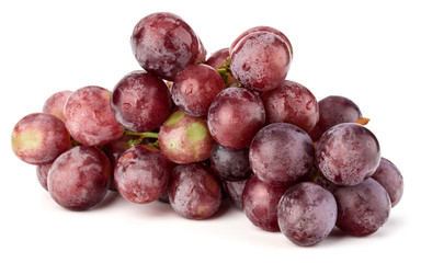 Red grape berry bunch isolated on white background cutout
