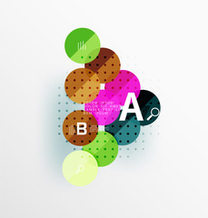 Circle modern geometry infographic background