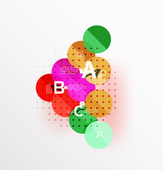 Circle modern geometry infographic background