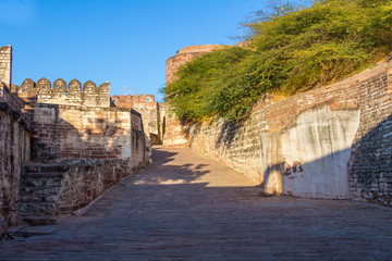 A path at Mehrangarh Fort