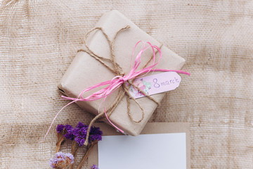 gifts,letter  and flowers for Mother's Day or Women's Day