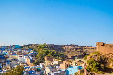 Fototapeta premium Blue City and Mehrangarh Fort