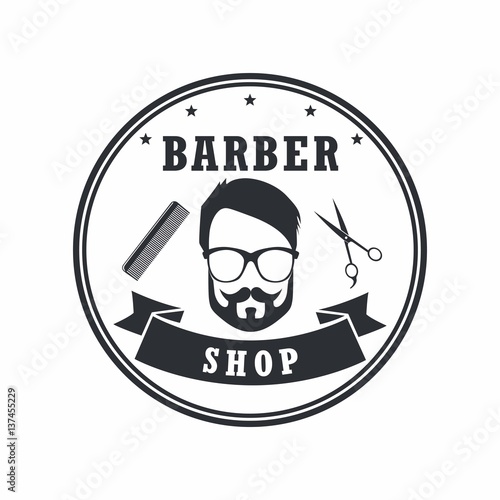"Barber Shop Badges Vintage Design Elements Logo Labels