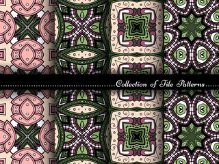 Vector Collection of Seamless Vintage Patterns