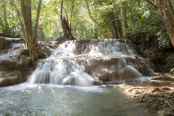 Poster de jardin Cascades beautiful green waterfall in thailand  © Narongrit