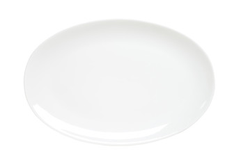 Oval plain white platter