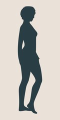 Sexy women silhouette. Fashion mannequin. Vector Illustration