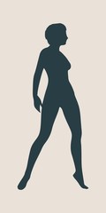 Sexy women silhouette. Fashion mannequin. Vector Illustration