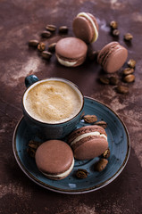 Macaroon with white cream