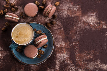 Macaroon with white cream