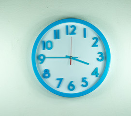 Clock face on wall Time concept.