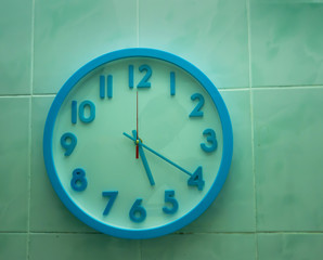 Clock face on wall Time concept.