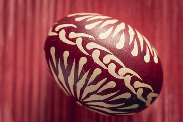 Single red easter egg