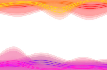 Background with color waves as a frame