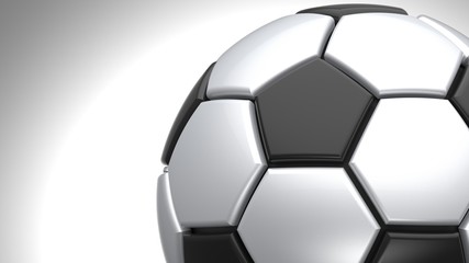 Fototapeta premium Soccer ball. 3D illustration. 3D CG. High resolution.