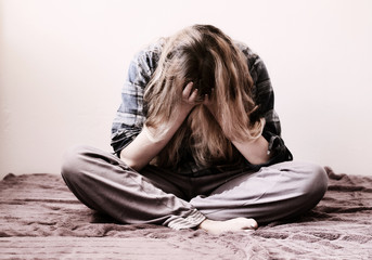 Depressed woman