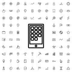 calendar on phone icon illustration