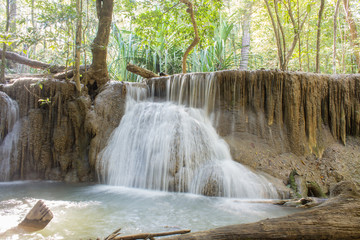 beautiful waterfall in thailand
