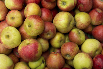 Overhead Shot of a Heap of Ripe Apples for Backgrounds