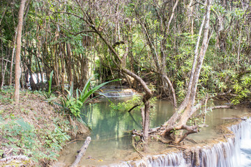 beautiful waterfall in thailand