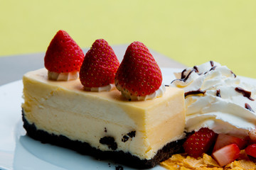 Strawberry Cheesecake Cream and chocolate sprinkles.