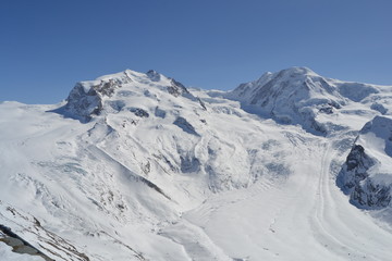 Monte rosa e ghiacciaio dalla gornergrat