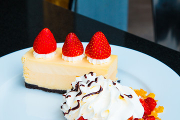 Strawberry Cheesecake Cream and chocolate sprinkles.